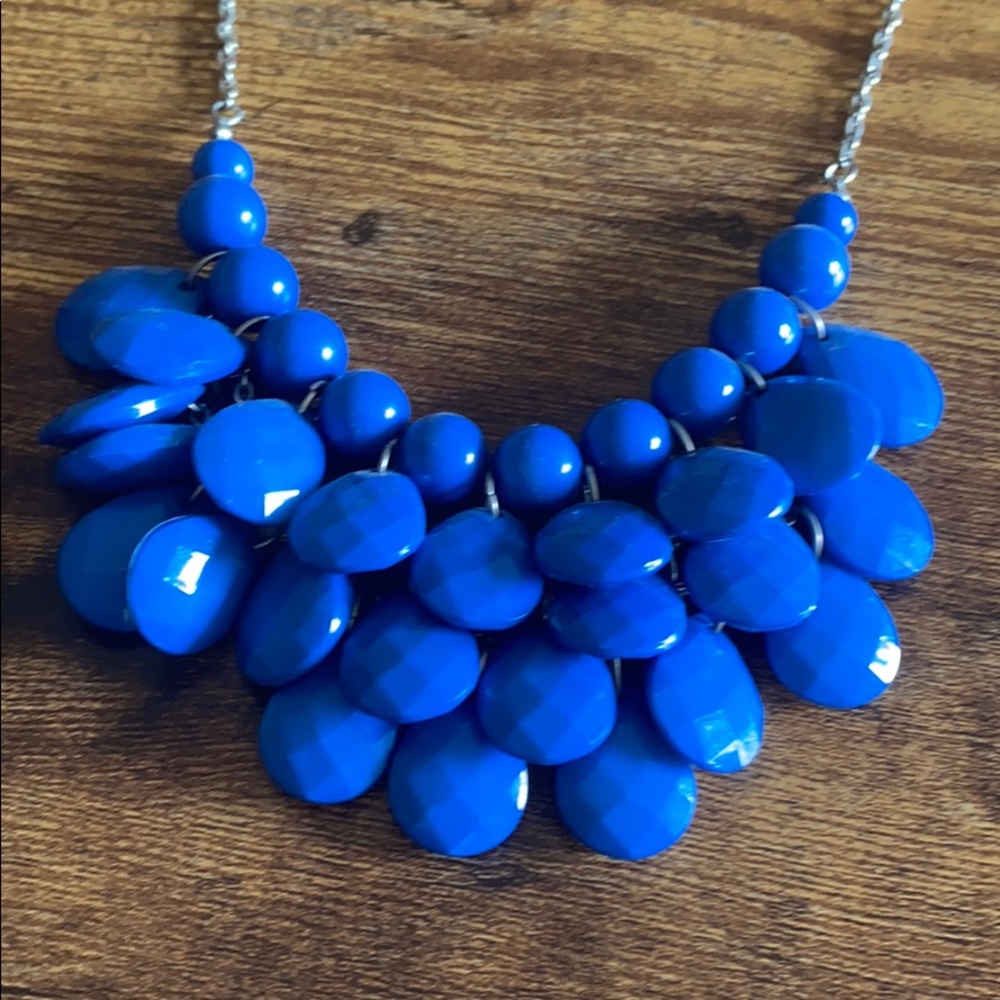 Blue statement necklace